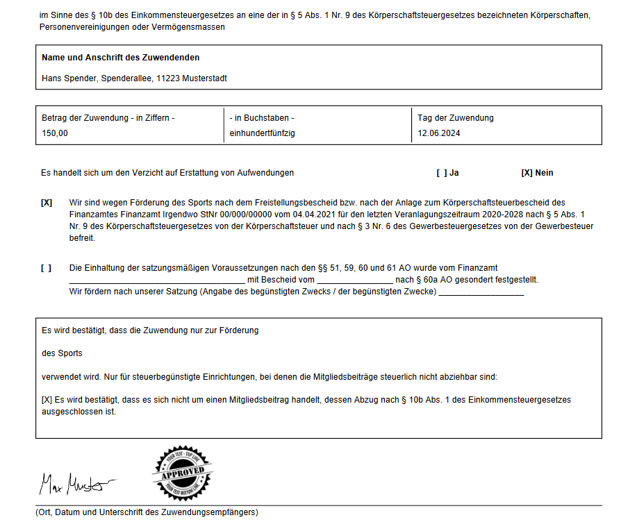 Endlich ist sie die: Spendenquittung 2.0