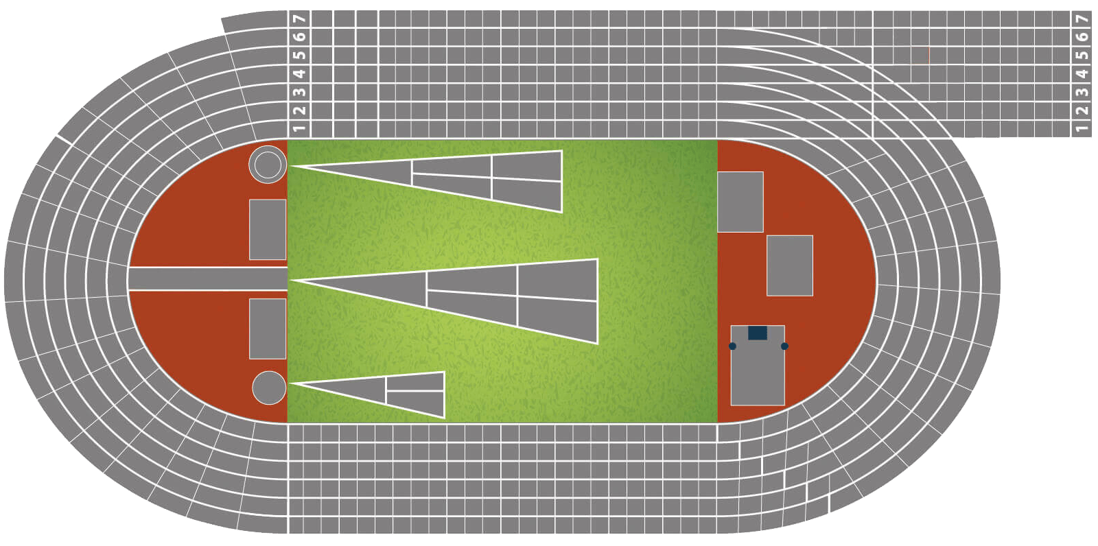 Parzellensoftware für Leichatheltikanlagen Parzellensoftware für Leichatheltikanlagen